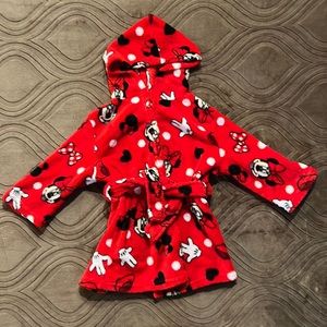 Toddler girls Minnie mouse robe